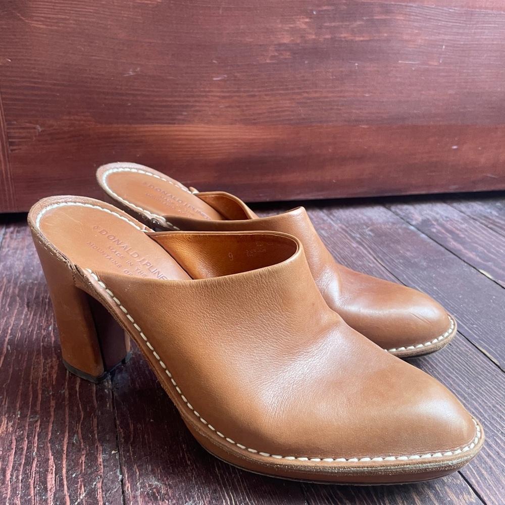 Donald J. Pliner Women's Brown Leather Mules